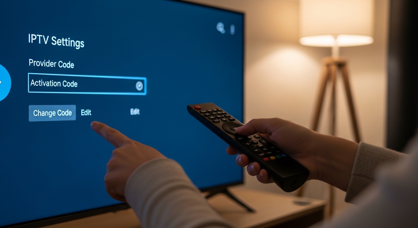 changement de code iptv sur le dashboard de de l'application