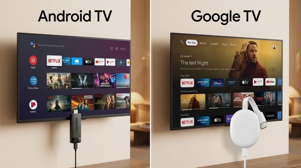 Android TV vs Google TV 